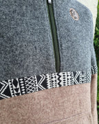 Troyer Ullfleece *grå - beige*
