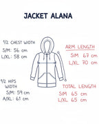 Dam Jacka i kokt ull *terracotta- olivgrön *